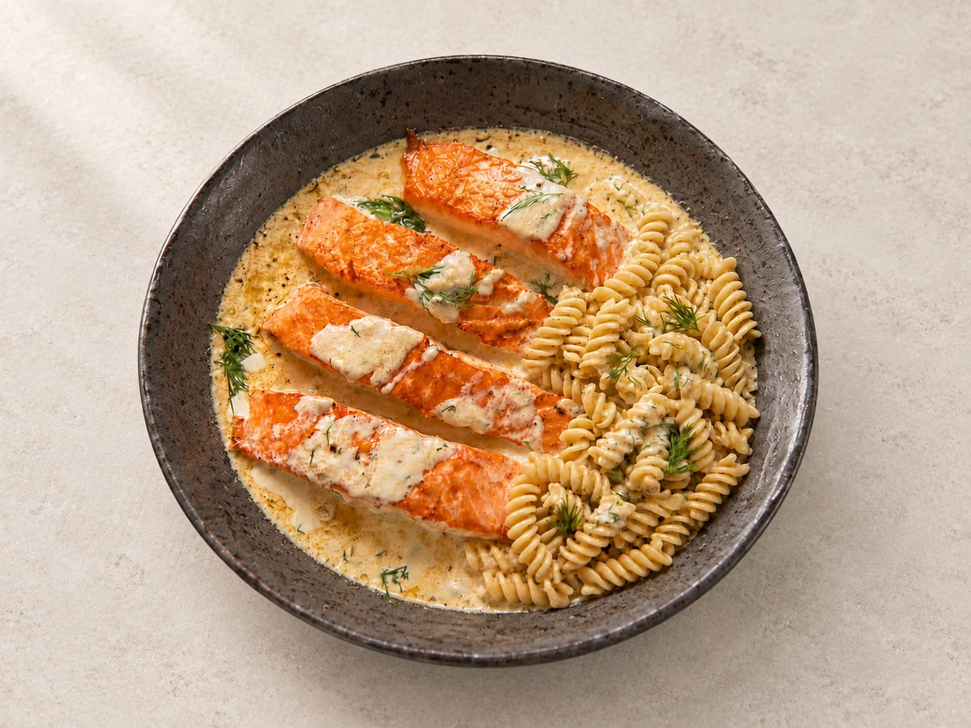 Creamy Fennel Salmon Pasta