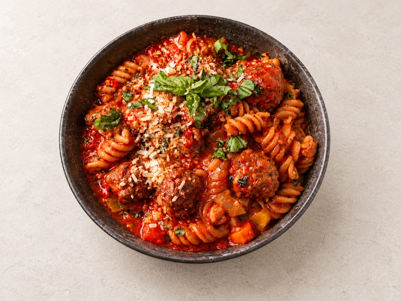Roasted Beef Meatball Rotini