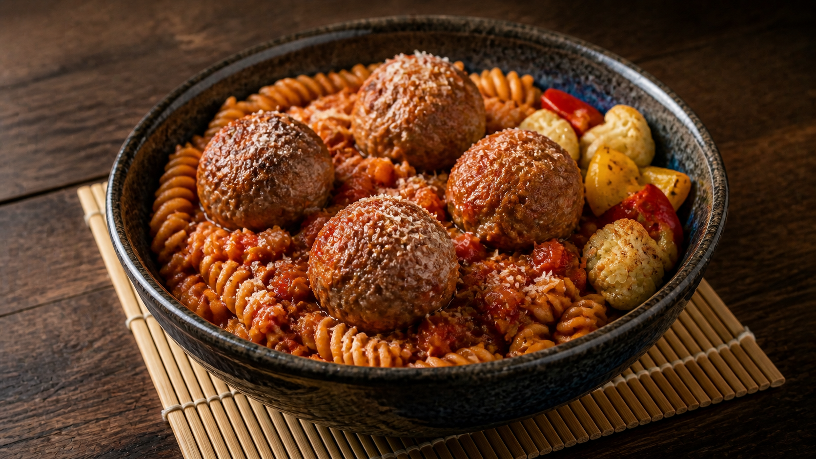 Roasted Beef Meatball Rotini